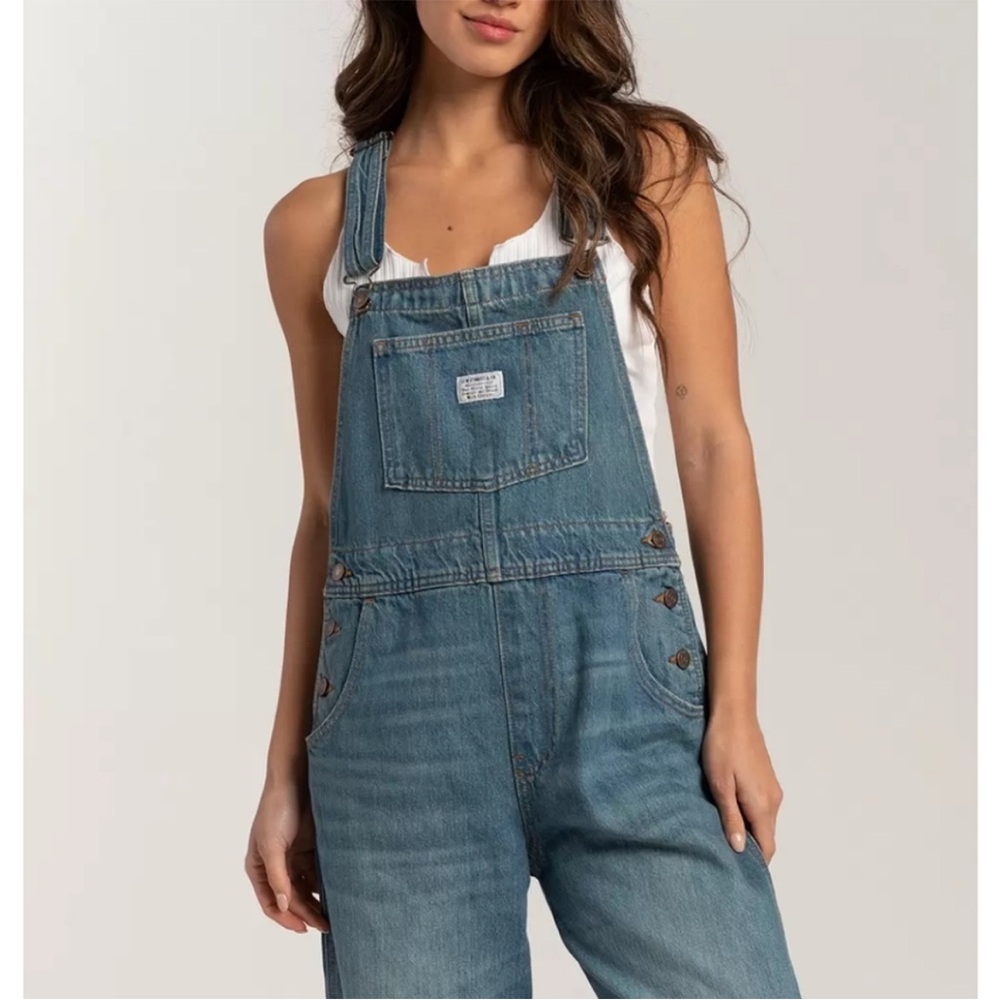 Levi’s Vintage Overalls Women’s XL Fresh Perspective Denim Relaxed Fit - Picture 2 of 13